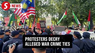 NGOs protest presence of defence firms 'complicit in genocide' at DSA and Natsec Asia