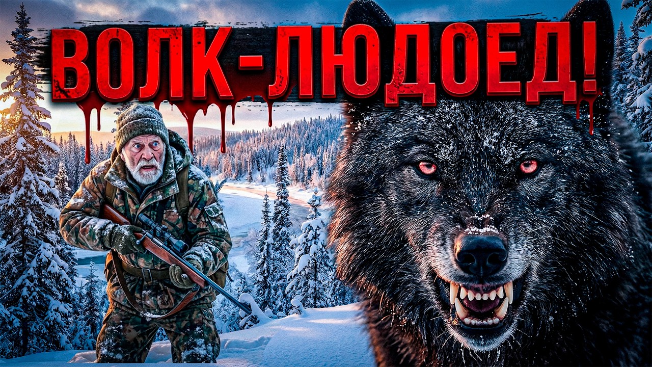 УМНЕЕ ЧЕЛОВЕКА: Жуткая тактика волка-людоеда!
