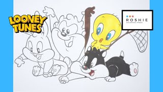 Coloring Baby Looney Tunes | Tweety | Bugs Bunny | Sylvester | Taz