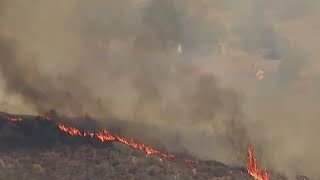 Fire burns near Dehesa