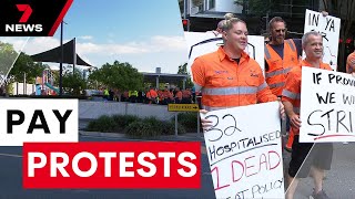 Construction halted on Cross River Rail project due to protests  | 7 News Australia