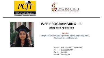EShop Project | Task 01 | Web Programming 01 | Java Institute