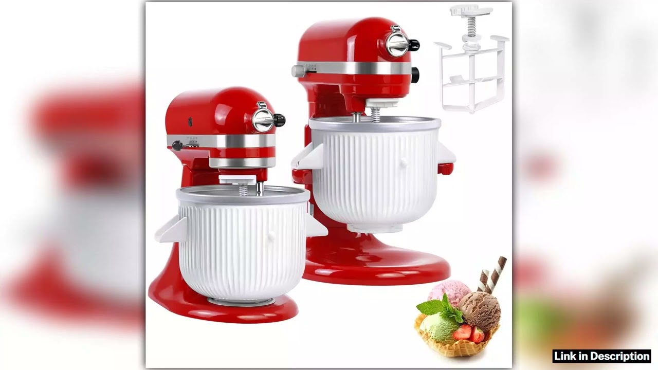 Ice Cream Maker Attachment for KitchenAid Stand Mixers Compatible with 455QT and 6QT Models 2
