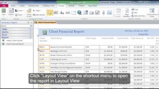 Microsoft Access: Group and Sort in a Report