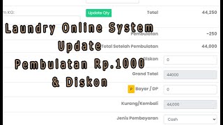 Update Aplikasi Laundry Management System | Pembulatan dan Diskon screenshot 2