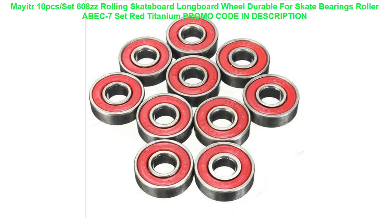 Free Shipping  Mayitr 10pcs/Set 608zz Rolling Skateboard Longboard Wheel Durable For Skate Bearings