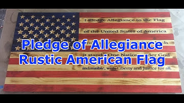 Pledge of Allegiance Rustic American Flag