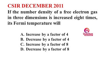 39. Fermi Temperature I Fermi Energy I CSIR GATE JL DL SET JEST Physics I Dr. Nagaraju Pendam