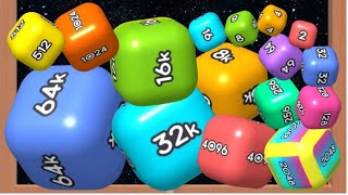 Merge Cube 2048 3D - ASMR Gameplay (Cubes Math, Level Up NumberBlocks Jelly Balls) Part 02 screenshot 3