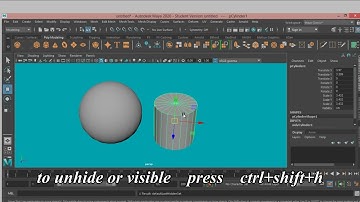 Object display or hiding shortcut keys-hot keys in maya 2020