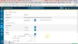 PowerSchool: Printing Class Lists from PTP