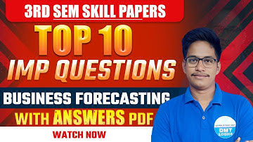 Business Forecasting important questions with answers  || 3rd sem skills imps || Degree honours