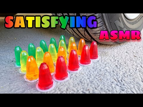 ASMR SATISFYING VIDEOS | Crushing Crunchy & Soft Things by Car!