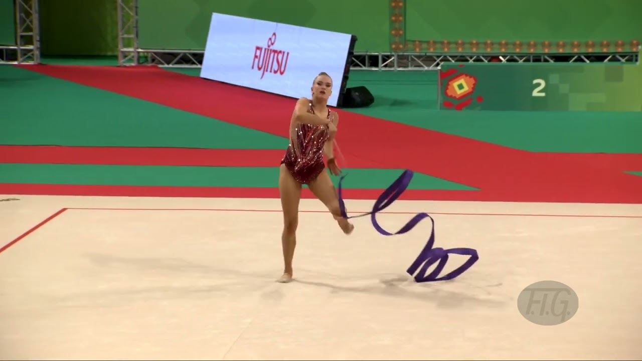 COCSANOVA Tatiana CAN   2022 Rhythmic Worlds Sofia BUL   Qualifications Ribbon