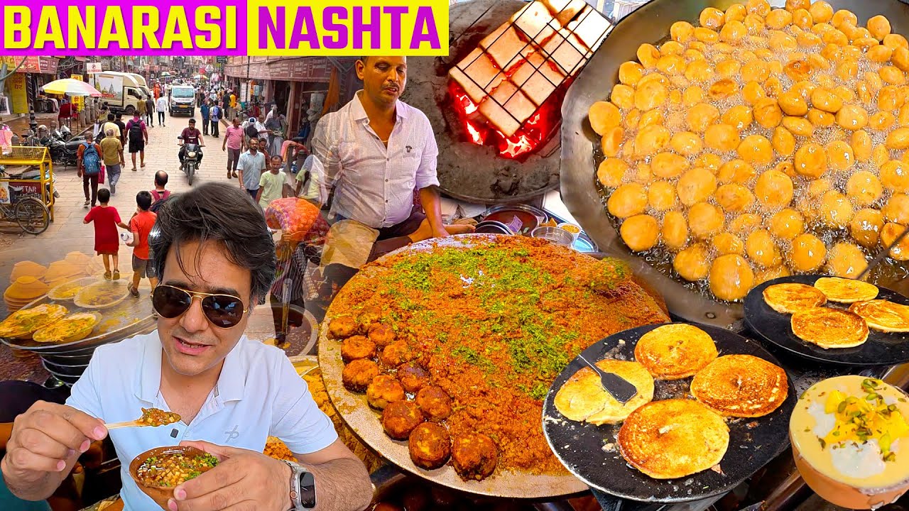 Banaras Ka Famous Nashta | Breakfast In Varanasi At Ram Bhandar | Lakshmi Chai Wale | Kashi Chat