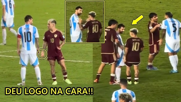 Messi e Soteldo discutem e quase brigam feio após jogo entre Venezuela x Argentina - YouTube