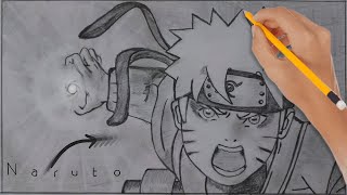 ✏️👀 Naruto pencil drawing easy - How to draw Naruto from the word Naruto 👀✏️Download the drawing 👇👇😉
