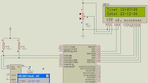 Simulation of a PIC Micro + DS1307