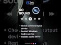 Fix No Sound on Windows in 30 Seconds (Quick &amp; Easy) #nosound