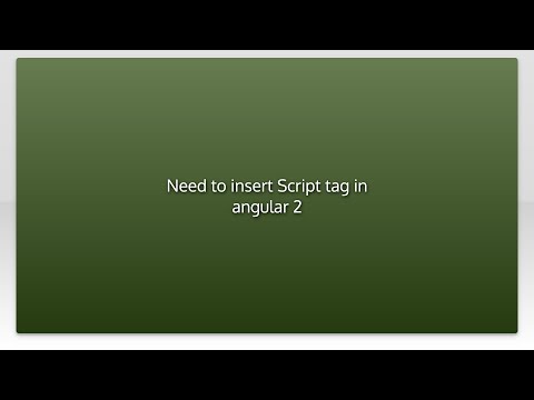 Need to insert Script tag in angular 2