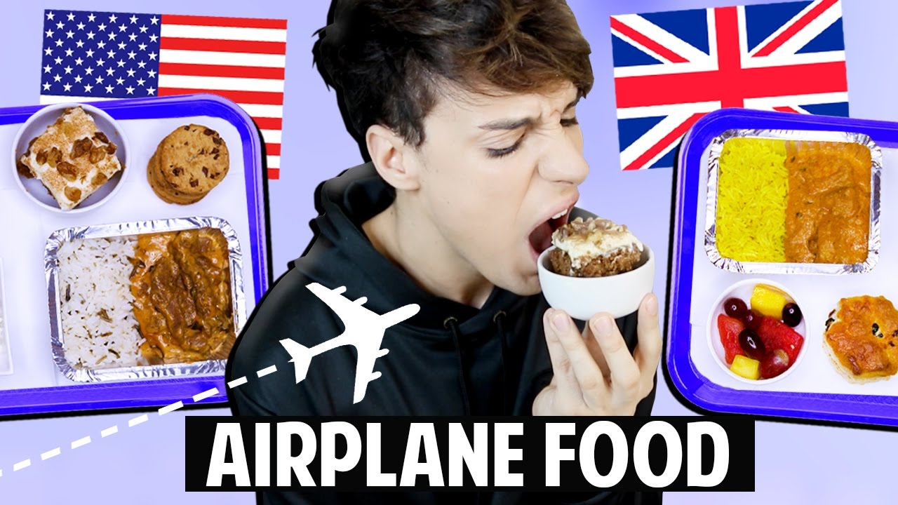 AMERICAN vs. BRITISH Airplane Food | Raphael Gomes