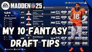 THE ULTIMATE MADDEN 25 FANTASY DRAFT GUIDE Content