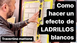 COMO HACER EFECTO de LADRILLO ENVEJECIDO BLANCO