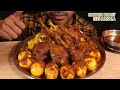 spicy egg&chicken mixed Roast Curry and huge Yellow rice eating-mukbang eating show indianfood