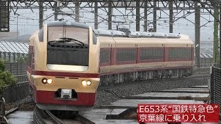 E653系“国鉄特急色”京葉線に乗り入れ 2019年6月