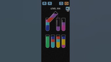 Water color sort level 200 | Water bottle game level 200 | # shorts #watercolorsort