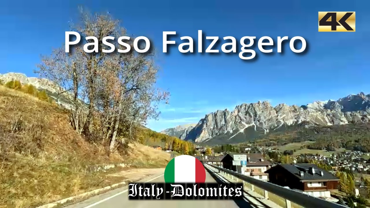 Driving Passo Falzarego 4K  Alleghe → Cortina d’Ampezzo Dolomites POV