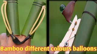 Bamboo Creation With Different Colors Balloon |Bamboo Slingshot
