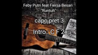 Chord Feby Putri feat Fiersa Besari - Runtuh (capo pret 3 versi asli)