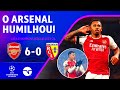 BRASILEIROS JOGAM MUITO E ARSENAL GOLEIA MAIS UM ADVERSÁRIO NA CHAMPIONS LEAGUE | ARSENAL 6 X 0 LENS image