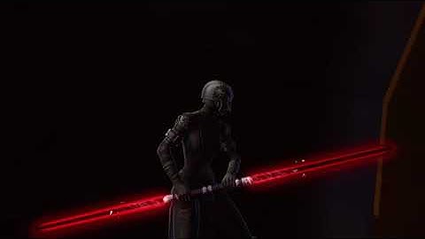 Gravity Anomaly Weapon Tuning on a Double Bladed Lightsaber Preview with Red Color SWTOR
