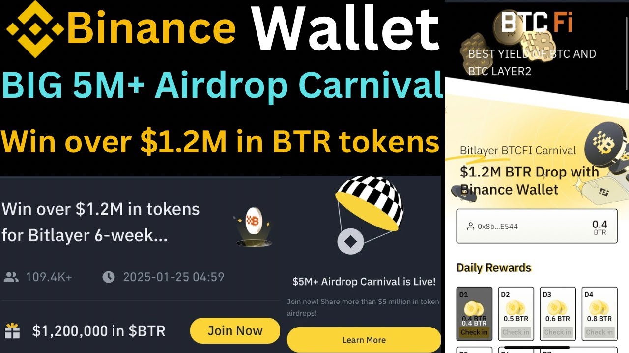 New Binance Bitlayer web3 Airdrop | 5M+ Carnival Airdrop | win over 1 ...