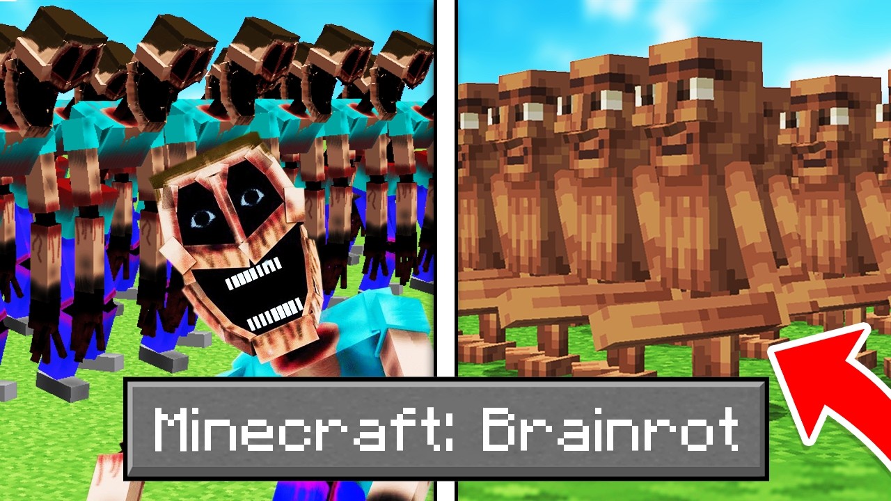 Brainrot VS Horror Modok - Minecraft Mob Battle