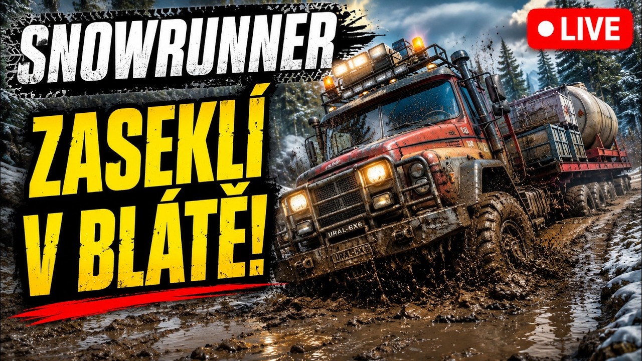 🚛 ZASEKLÍ V BLÁTĚ! Dnes začínáme SnowRunner | CZ/SK LIVE