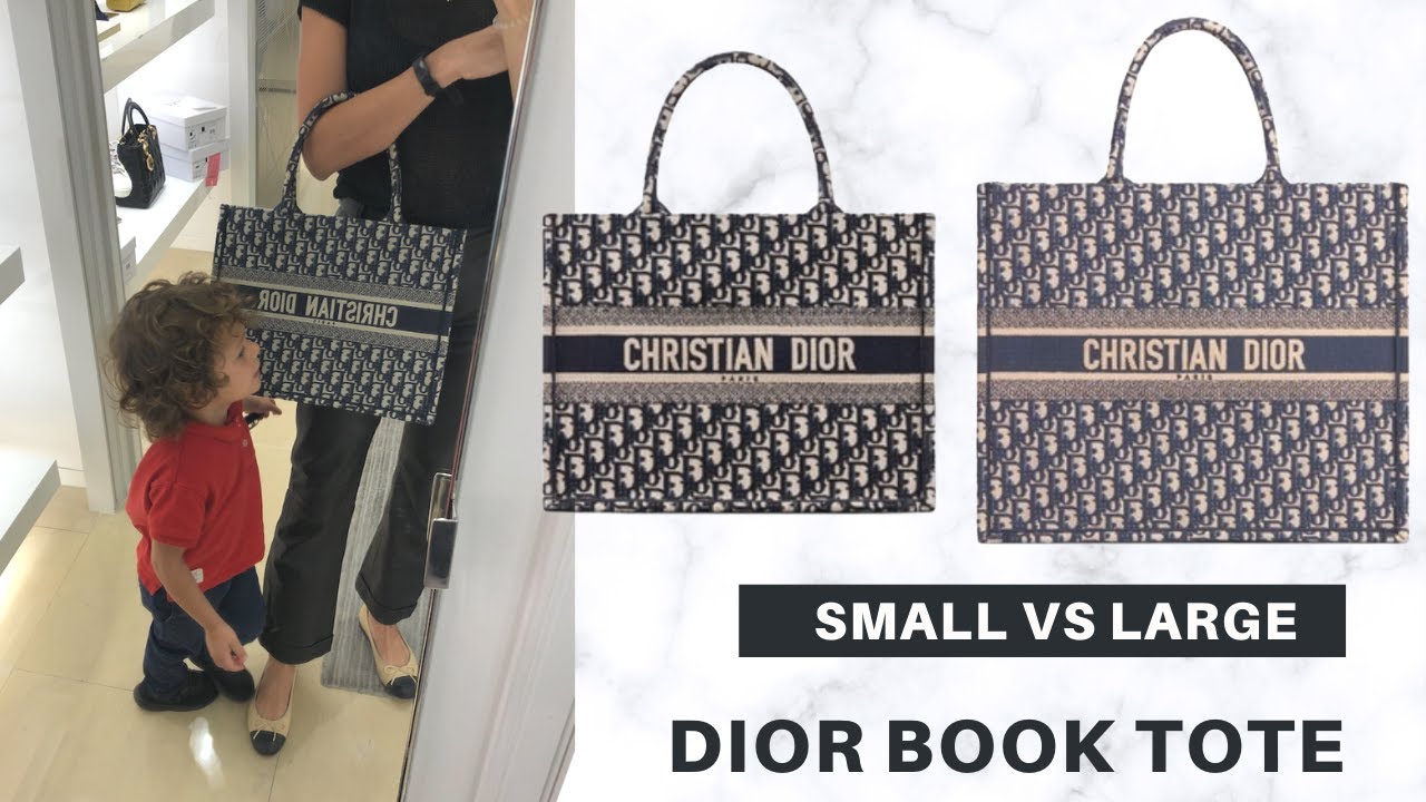 christian dior book tote size