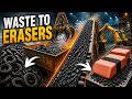 Inside the Hidden Factory Turning Millions of Old Tires Into School Erasers | FULL PROCESS
