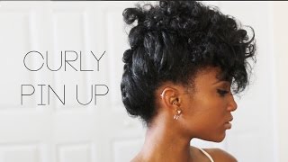 Curly, Bouncy Pin Up on Natural Hair using Perm Rods! | @zoeallamby