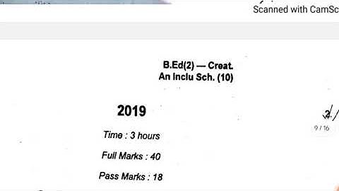 B.Ed, C-10, Creating an Inclusive School, Previous year question papers, B.Ed LNMU (2017-2021)