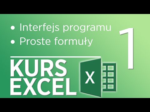 1. Kurs Excel - Interfejs programu, wstęp do arkuszy, proste formuły