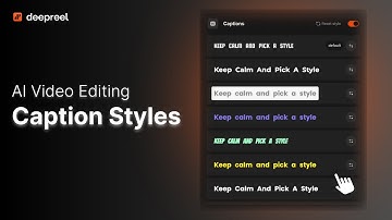 Auto-Generated Captions Made Easy | DeepReel Caption Styles