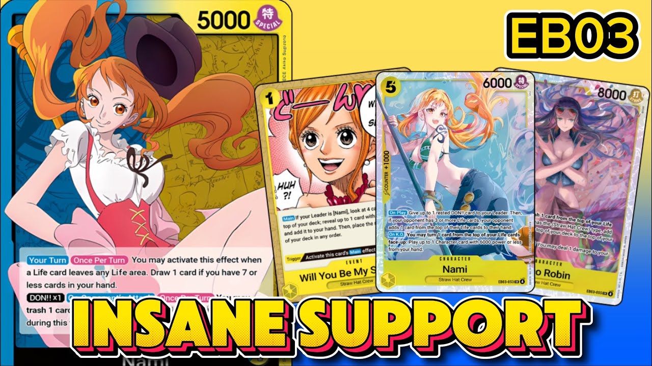 Колода UY Nami стала одной из лучших в EB03! | Список карт и игровой процесс ONE PIECE TCG
