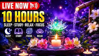 🌙 LIVE NOW! 10 Hours Deep Sleep Music 🌊 Crystal Zen Garden for Sleep, Study, Relax & Focus ✨ screenshot 3