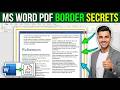 How to Add Border in pdf File in MS Word | How to Add Border in PDF File