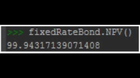 Valuing a Fixed Rate Bond-Derivative Pricing in Python