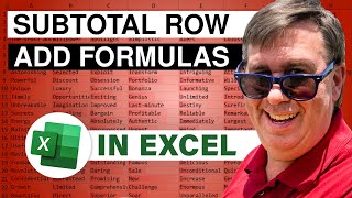 Celebrity Excel - Master Subtotal Formulas in Excel: Copying Data to Subtotal Rows - Episode 658 Profile