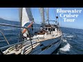 BOAT TOUR HUDSON FORCE 50 Around the World Cruising Sailboat Walkthrough Bluewater owner perspective